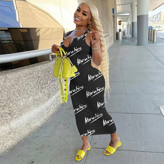 Designer Print Sleeveless Dress